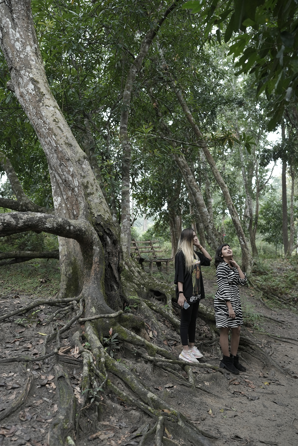 Visitors exploring the natural trails of Kuruva Island