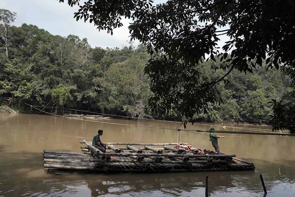 River flowing through Kuruva Island nature reserve
