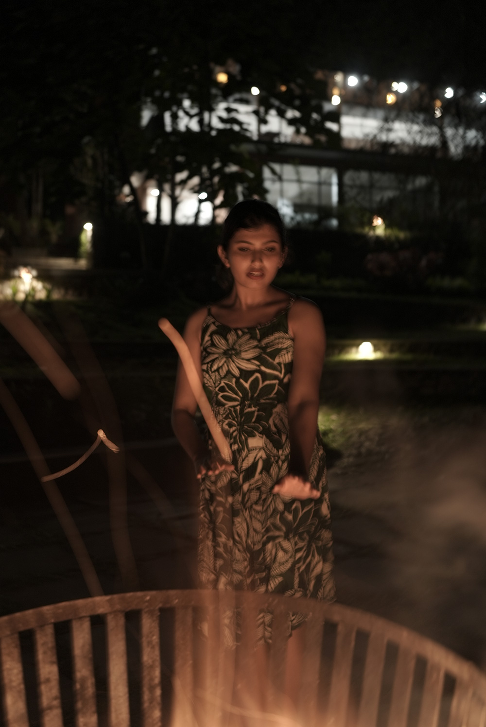 Relaxing campfire moments at Crystal Kuruva resort